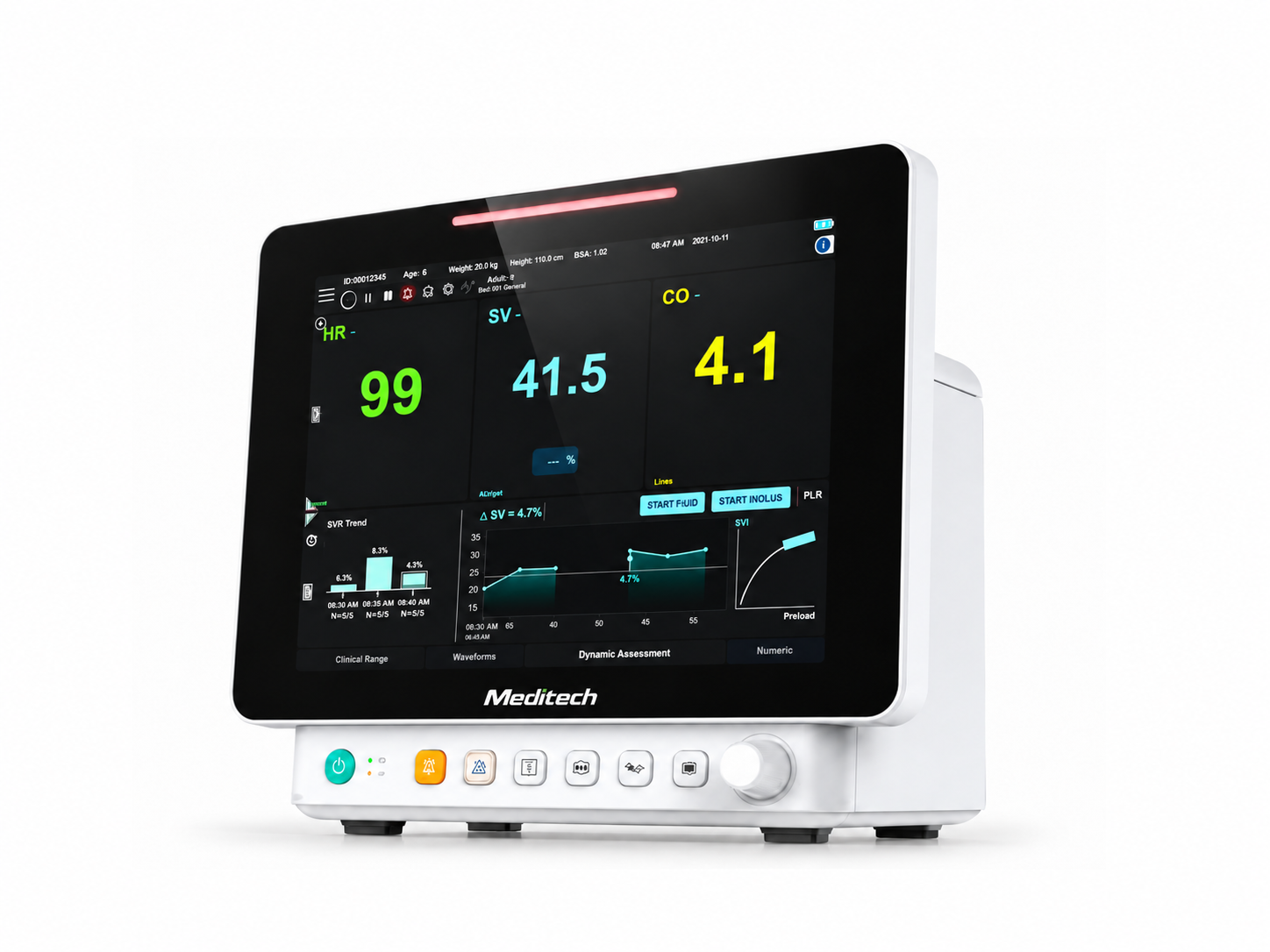 Monitor Multiparámetro Meditech M12 Pro + Impresora para hasta 2 hrs de uso portátil