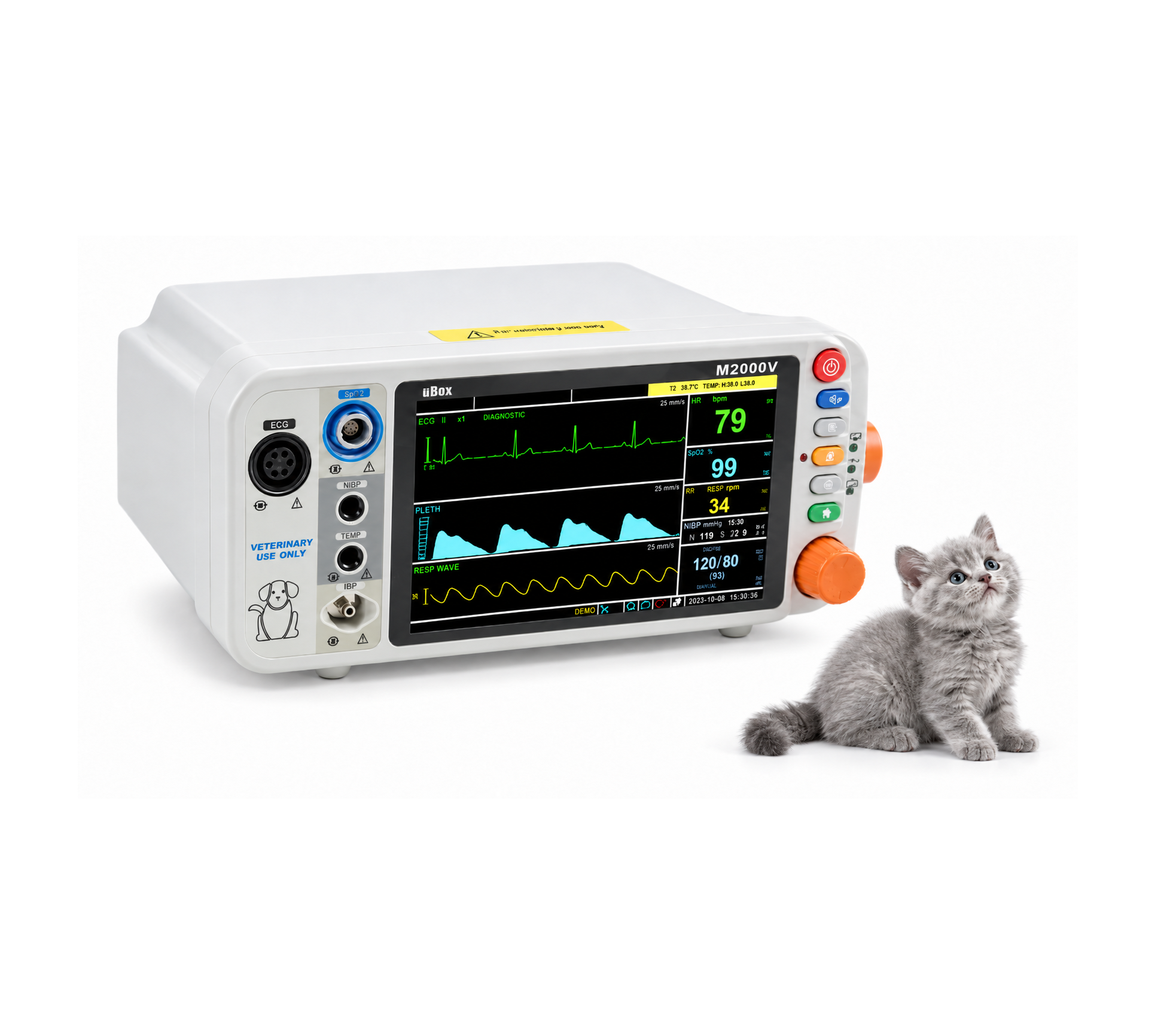 Monitor Multiparámetro Veterinario Meditech M2000 VET