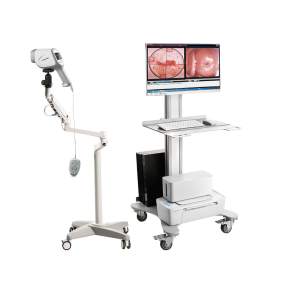 Colposcopio / Video Colposcopio KERNEL KN-2200A y Soporte con brazo oscilante y bandeja para PC, incluye monitor de 15″ de uso médico