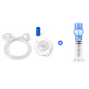 Sets de Infusión de insulina Mensual modelo TCFSF-III-F Soft Conector con set de Reservorios de insulina modelo TCC-II para Bomba de Insulina Apex Trucare III