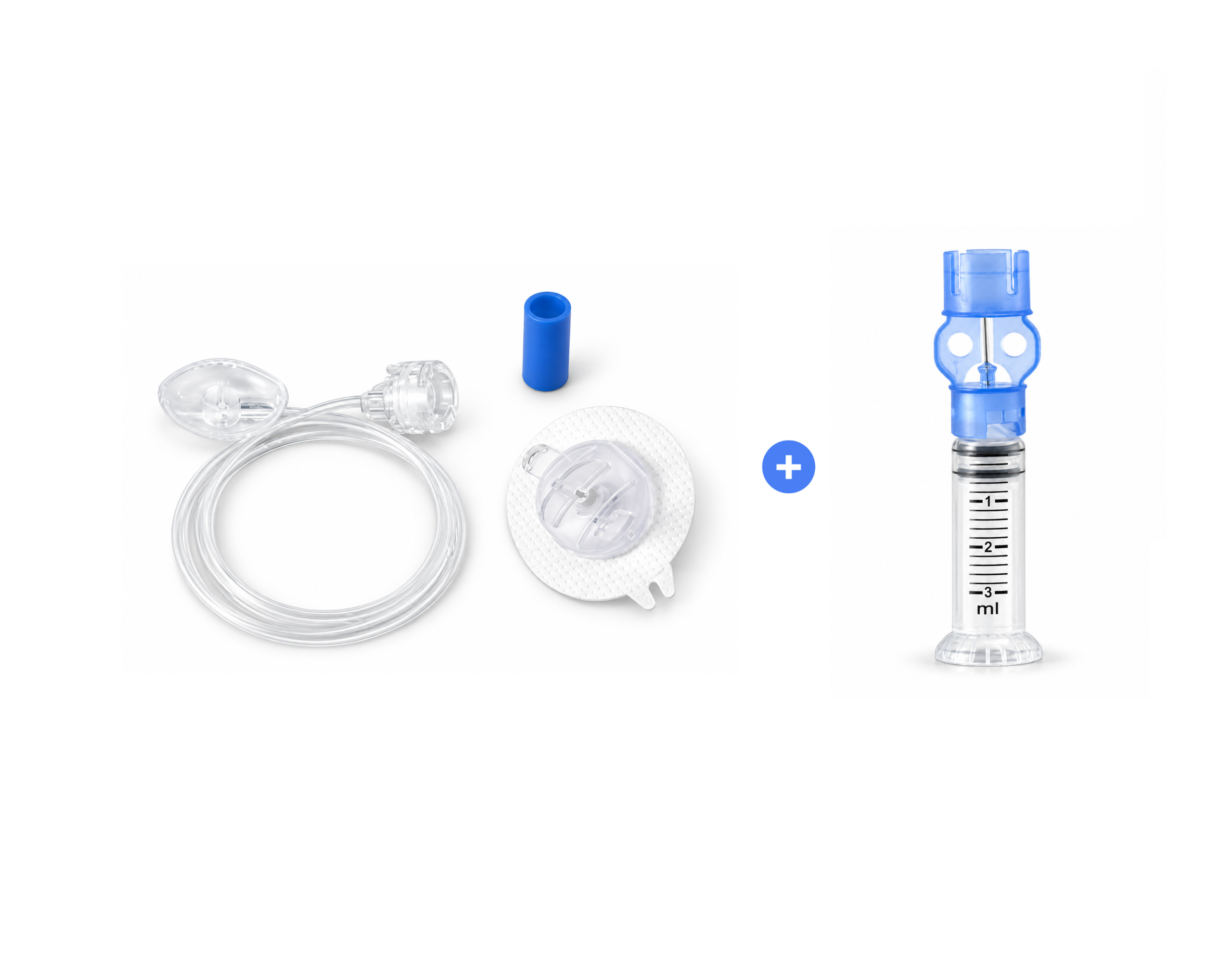 Sets de Infusión de insulina Mensual modelo TCFSF-III-F Soft Conector con set de Reservorios de insulina modelo TCC-II para Bomba de Insulina Apex Trucare III