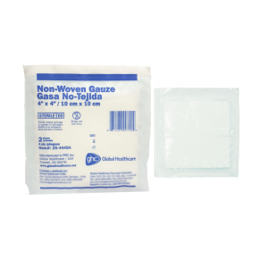 Gasas estériles no tejidas 10 x 10 cm sachet x 2 unid caja x 50 sachets
