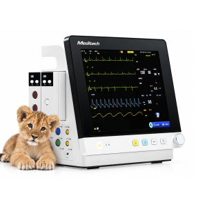 Monitor Multiparámetro Veterinario Meditech VE15 Pro + ETCO2 (Capnógrafo) batería hasta para 3 hrs uso portátil