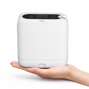 Concentrador de Oxígeno Portátil Meditech POC-5 hasta 5 lts / min Set con bolso de transporte y 2 baterías para hasta 6 hrs total