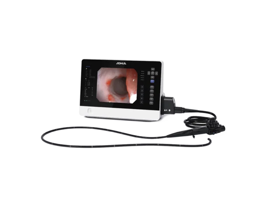 Video Endoscopio AOHUA OR-100 con monitor y procesador de imagen todo en 1, incluye 2 transductores a elección carro de transporte