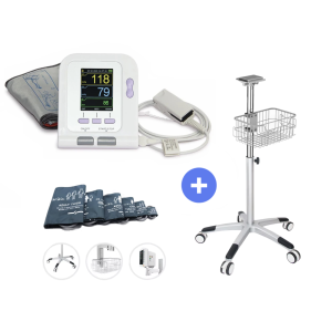 Monitor de Signos Vitales Contec 08A NIBP + SPO2 + Carro de Traslado