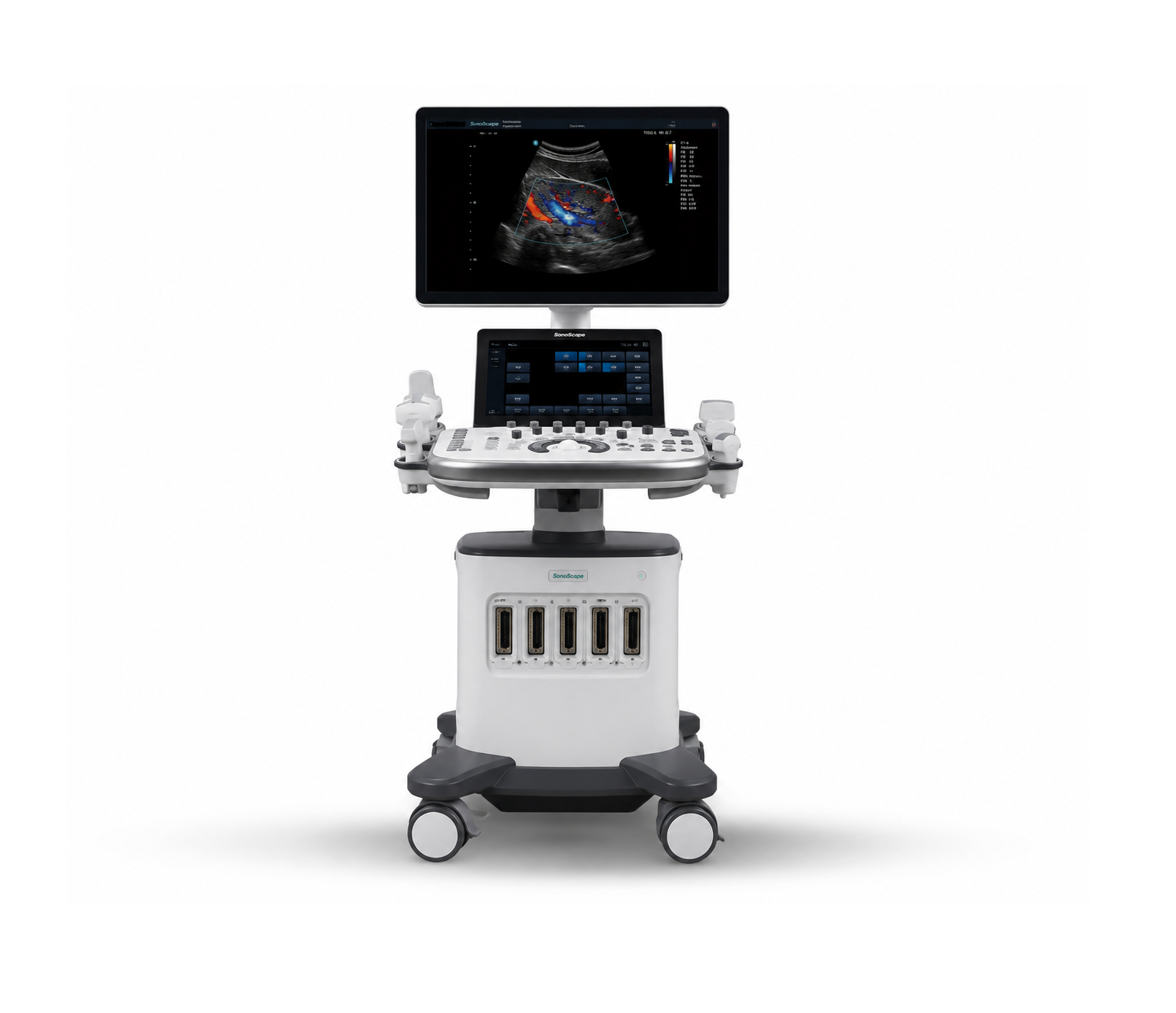 Ecógrafo doppler color con carro de traslado Sonoscape S50 con 2 transductores standard a elección